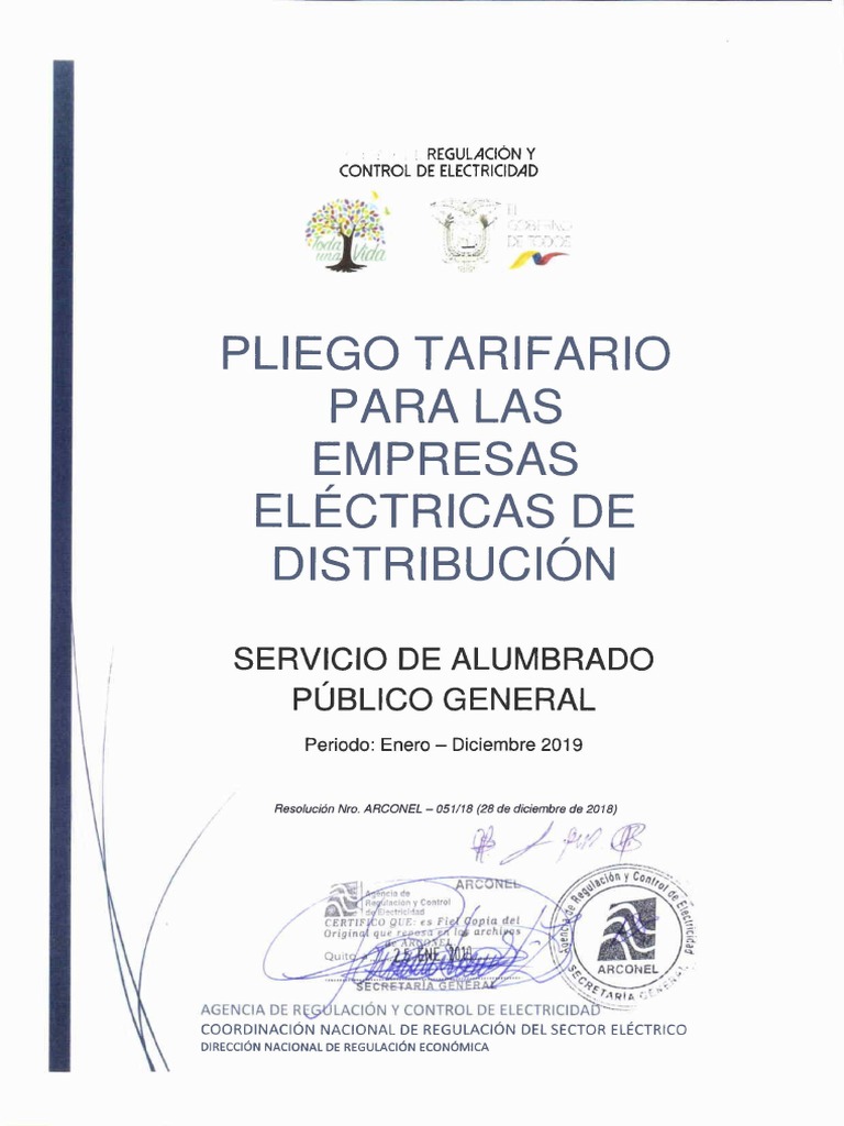 Pliego Tarifario SAPG 2019 PDF | PDF | Uso eficiente de energía ...