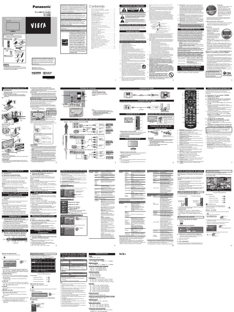 Manual de Operacion TCL32B6 PDF PDF Hdmi Televisión