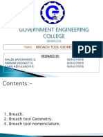 Government Engineering College: Broach Tool Geomerty