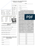 PRUEBA DE DESEMPEÑO - ORTOGRAFÍA - Gue - RR - Plural Z