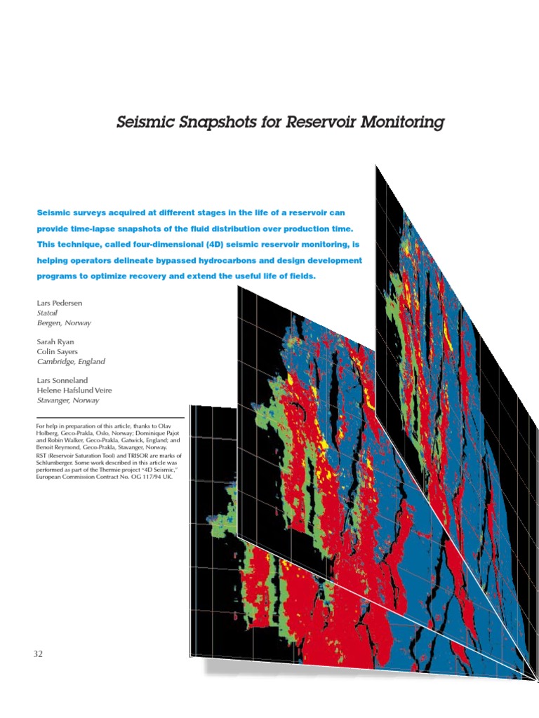 4D Seismic Monitoring for Reservoirs | PDF | Reflection Seismology ...