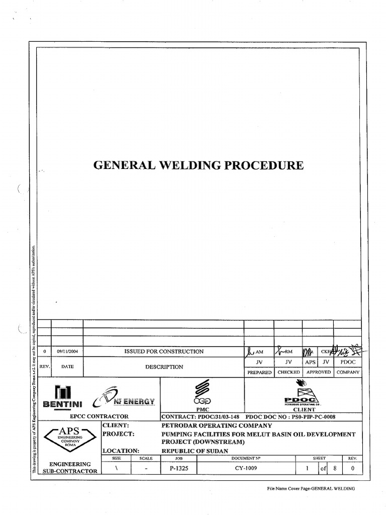 General Welding Procedure PDF | PDF