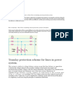 Translay Protection Scheme For Lines in Power System