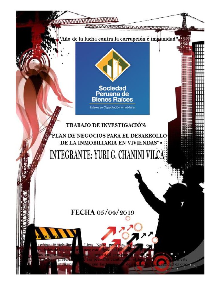 Plan de Negocios para El Desarrollo de Un Proyecto Inmobiliario de ...