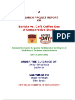 Barista vs. Café Coffee Day A Comparative Study: A Research Project Report ON