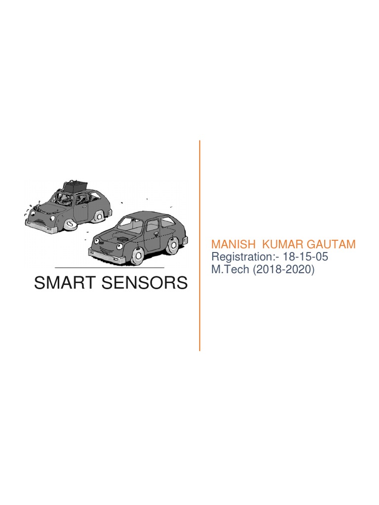 Smart Sensors Manish Kumar Gautam PDF Automation Sensor