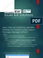 Issues && Solutions: Related To Labview Interface For Arduino