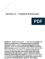 Section 2 - Implied Admission