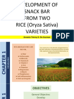 Development of Snack Bar From Different Rice Varieties