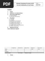 Content: Standard Operating Procedure (SOP) Use and Maintenance of A PH Meter