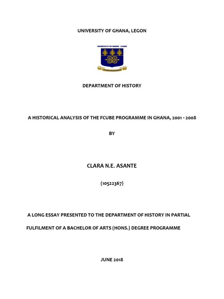 Historical Analysis of FCUBE PDF | PDF | Ghana | Secondary Education