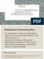 Introduction To Professional Communication Its Process and Kinds
