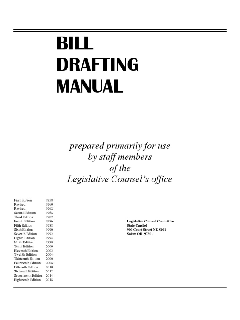 Draftingmanual PDF | PDF | Constitutional Amendment | Bill (Law)