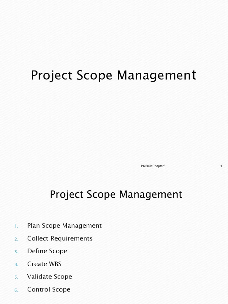 Project Scope Management Overview | PDF | Information Technology ...