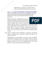 Dhaka: Towards Achieving A Sustainable Urban Public Transport System