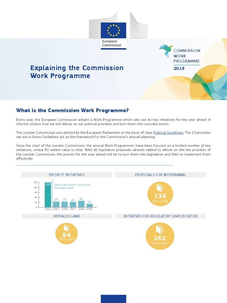 EU Commission Work Programme Overview | PDF | European Commission ...