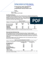 Marist October 30, 2010 - NY Governor - Complete Survey Findings