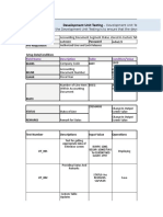 Development Unit Testing Results