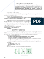 Arithmetic Expression Evaluation C++