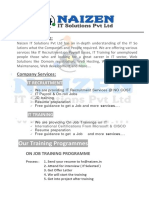 Our Training Programmes: Company Profile