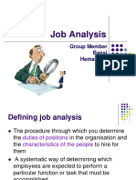 Job Analysis: Group Member Bansi Hemanshu