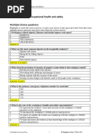 OHS Multiple Choice Questions and Answers | PDF | Occupational Safety ...