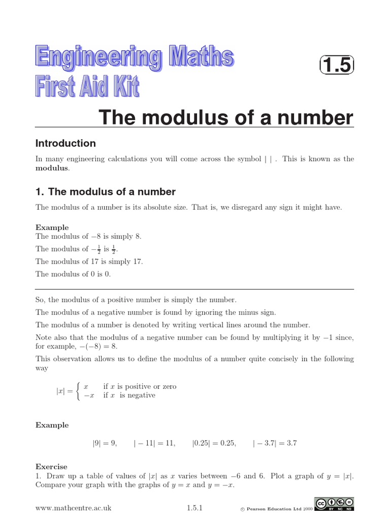 Understanding the Modulus of Numbers | PDF | Teaching Methods & Materials