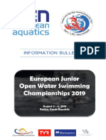 European Junior Open Water Swimming Championships 2019 - Bulletin