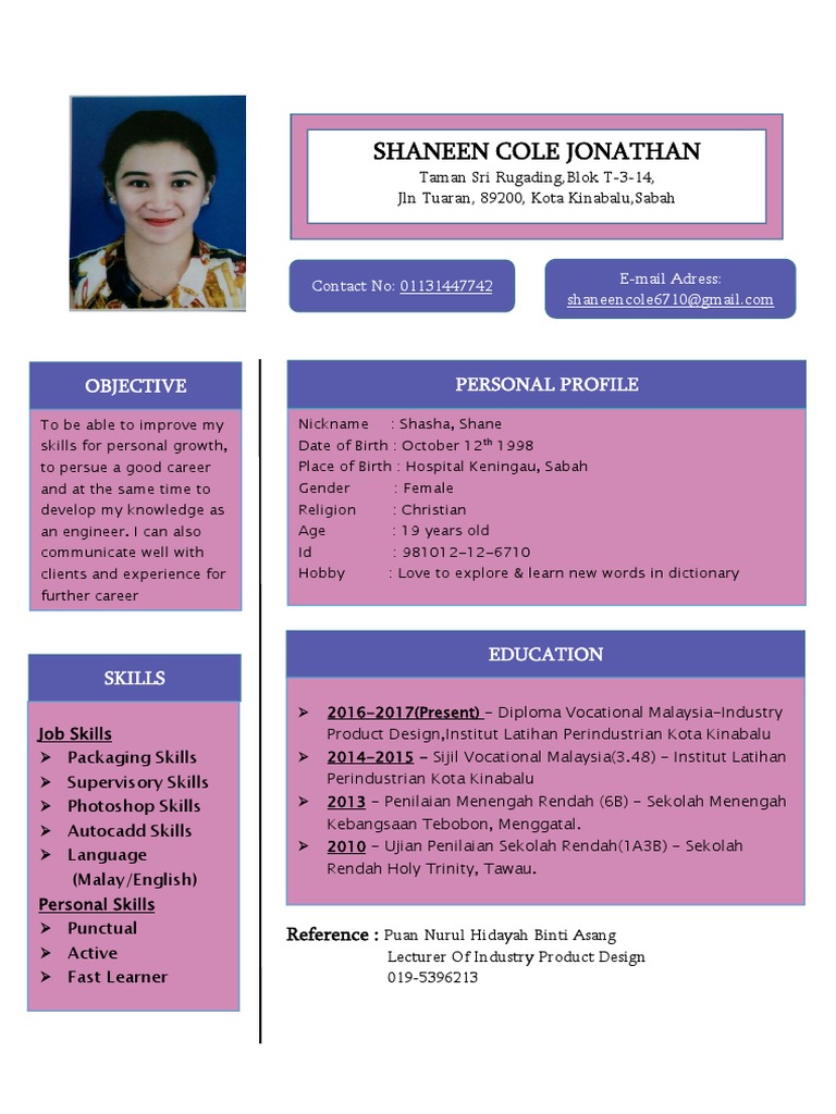 New Dtails Resume Malaysia Linguistics