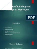 The Manufacturing and Storage of Hydrogen (23!03!2019)