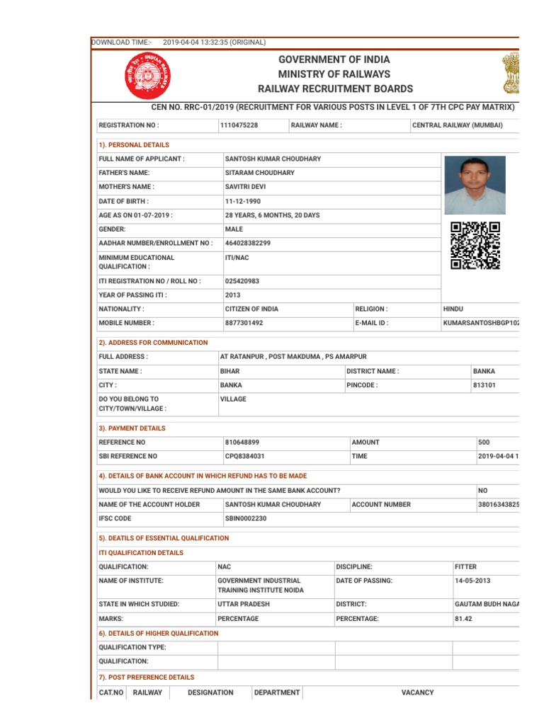 Santosh RRC 2019 PDF | PDF | Government Of India | Government