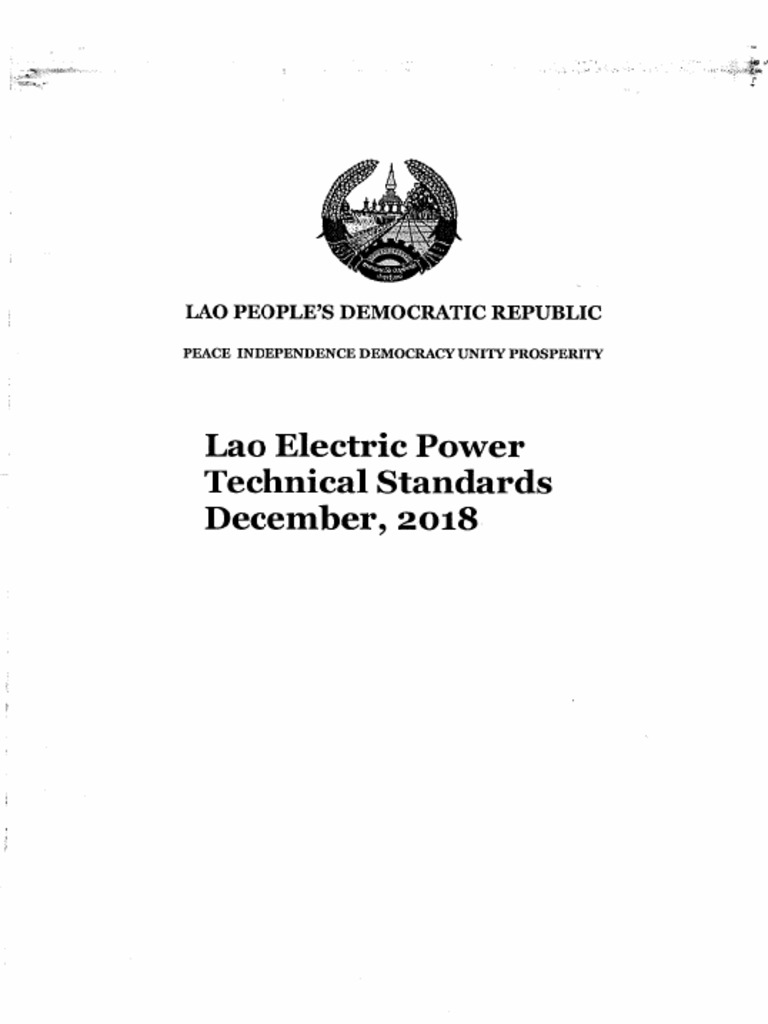 Lao Electric Power Technical Standards 2018 PDF PDF