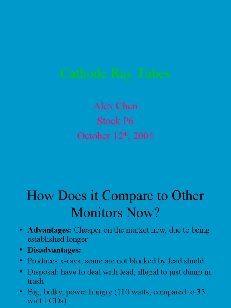 Cathoderaytube | PDF | Computer Monitor | Vacuum Tube