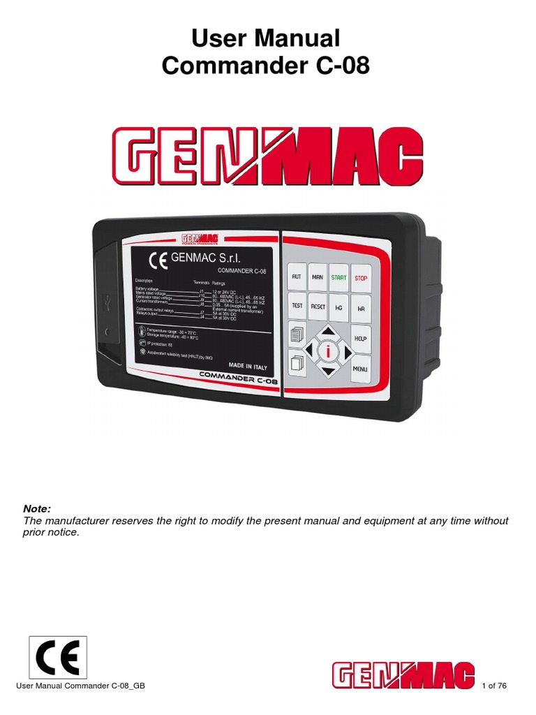 User Manual Commander C-08 - GB PDF | PDF | Waste Management | Recycling