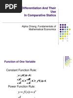 Rules of Differentiation and Their Use in Comparative Statics - Alpha Chiang