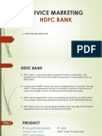 Service Marketing: HDFC Bank