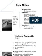 Grain Motion: Rolling/sliding Saltation