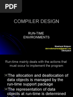 Compiler Design: Run-Time Environments