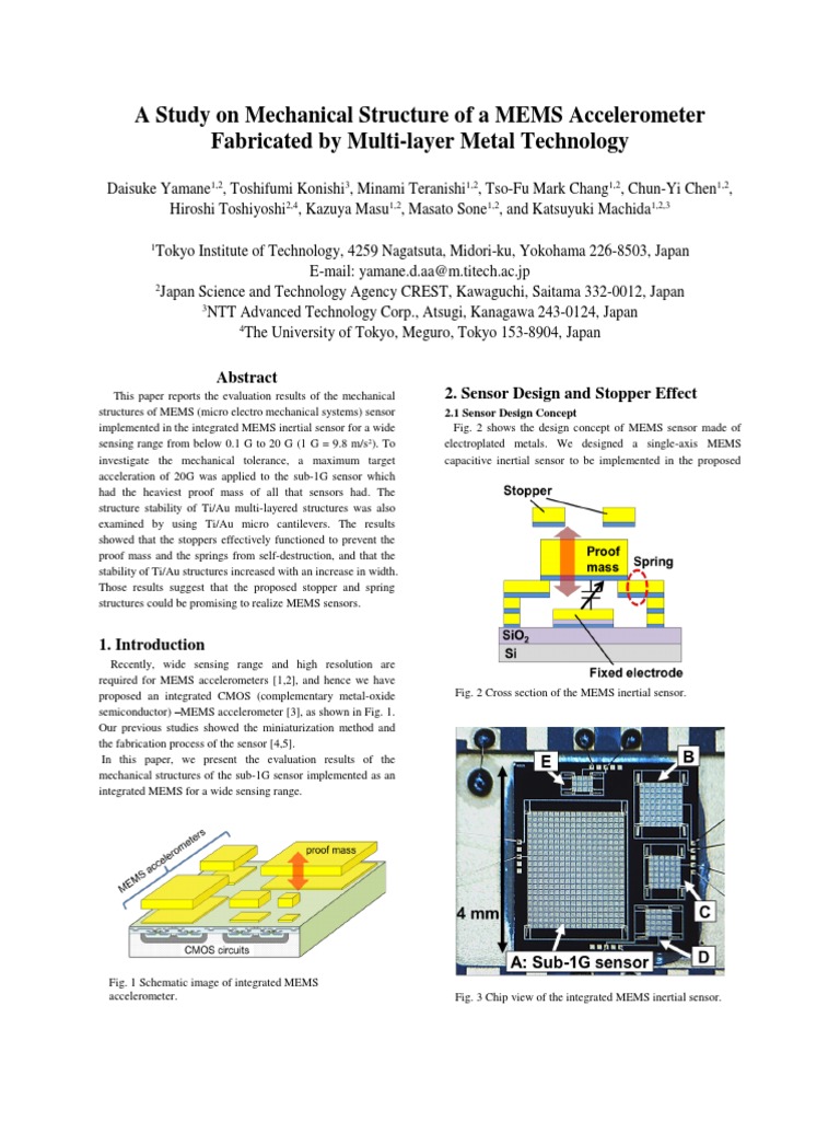 Report On Accelerometer | PDF | Accelerometer | Inertial Navigation System