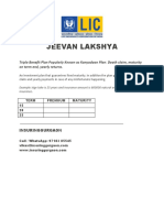 Jeevan Lakshya: Triple Benefit Plan Popularly Known As Kanyadaan Plan: Death Claim, Maturity On Term End, Yearly Returns