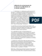 Elaboración y Validación de Un Instrumento de Observación para Detectar Las Dificultades de Aprendizaje en El Cálculo Aritmético