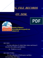 File Records On Disk