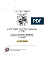 U.S. Coast Guard: Port State Control Examiner Performance and Qualification Standard
