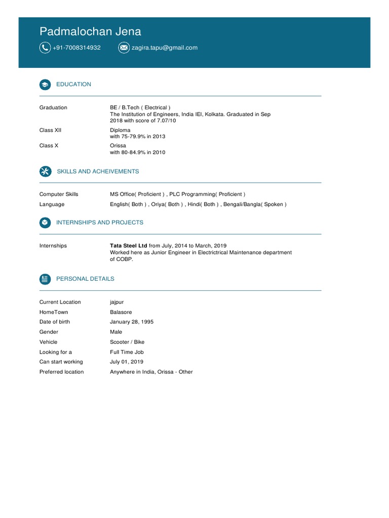 Resume Format | PDF