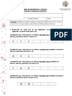 3° evaluación matematica primero-mayo 2017 (SECUENCIAS)