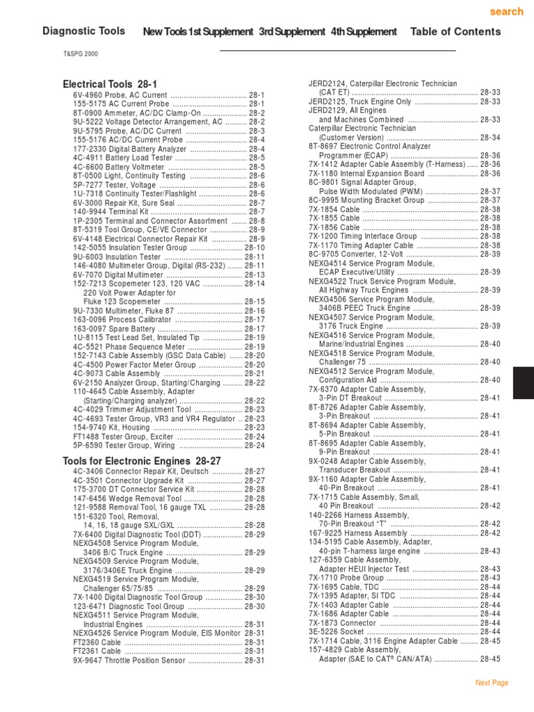 Tools Caterpillar PDF, PDF, Alternating Current