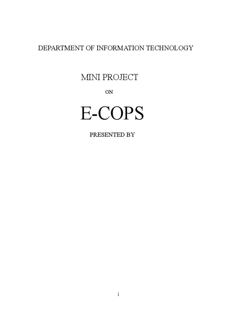 ECOPS | PDF | Application Server | Police