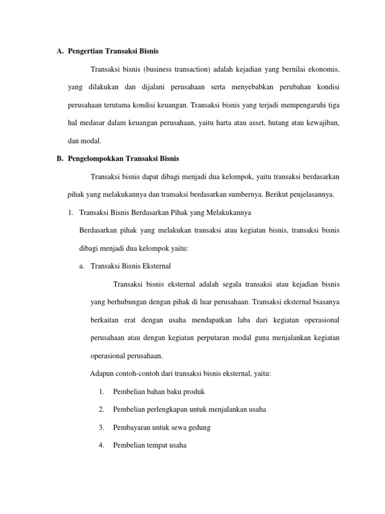 Transaksi Bisnis Pdf