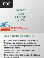 Object AND Classes: in Java