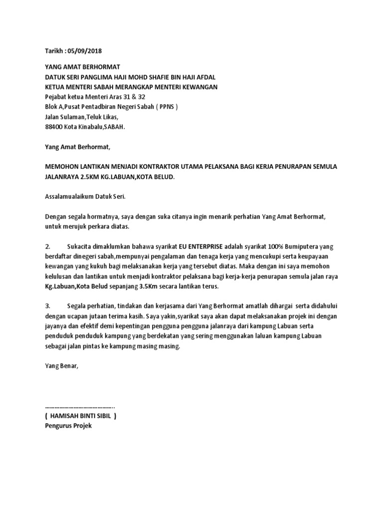 Permohonan Jalan Kg Labuan Pdf